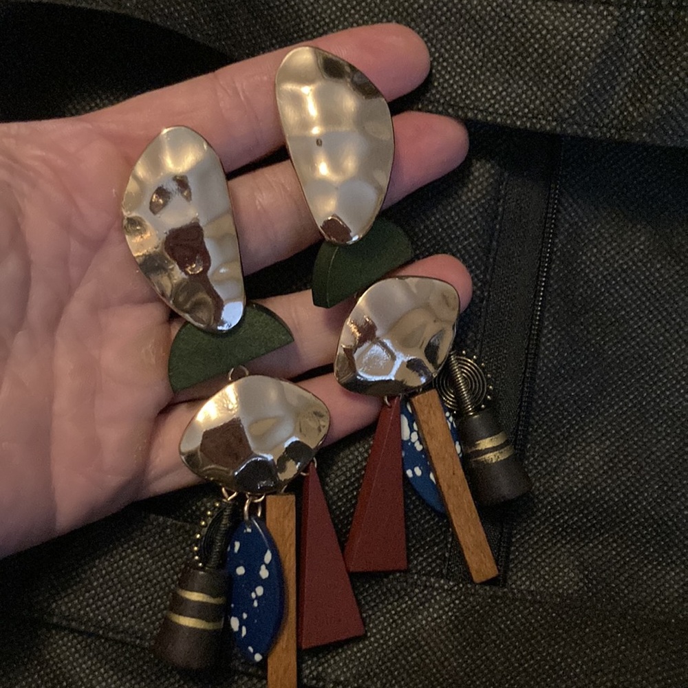 Unique Large Statement Earrings - image 4